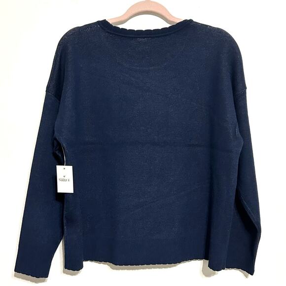 Nikka K Dachshund Dog Puppy Novelty Sweater charm cozy Christmas Holiday NWT L - Picture 6 of 7